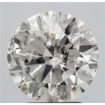 3.01 Carat K-I1 Round Natural Diamond 3.01 Carat K-I1 Round Natural Diamond