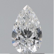 0.75 Carat E-VVS2 Pear Shaped Natural Diamond Certified By GIA