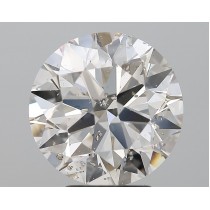 4.09 Carat I-SI2 Round Natural Diamond
