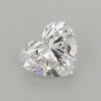 Lab Created 0.63 Carat E-VVS2 Heart Shaped Diamond