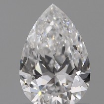 0.13 Carat D-SI1 Pear Shaped Natural Diamond