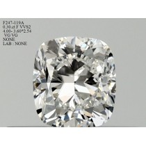 0.30 Carat F-VVS2 Cushion Cut Natural Diamond