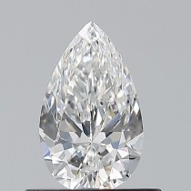 0.54 Carat E-VVS2 Pear Shaped Natural Diamond Certified By GIA