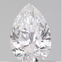 Lab Created 0.47 Carat D-SI1 Pear Shaped Diamond