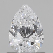 Lab Created 0.56 Carat D-VS1 Pear Shaped Diamond