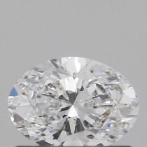 Lab Created 0.48 Carat D-SI1 Oval Diamond