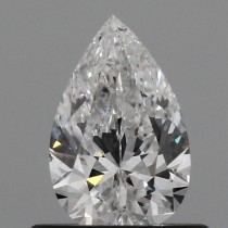 Lab Created 0.46 Carat D-SI1 Pear Shaped Diamond
