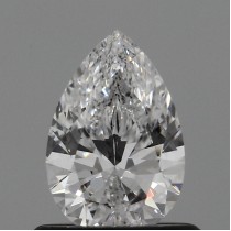 Lab Created 0.59 Carat D-VS1 Pear Shaped Diamond