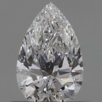 Lab Created 0.46 Carat D-SI1 Pear Shaped Diamond