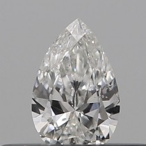 0.13 Carat D-SI1 Pear Shaped Natural Diamond