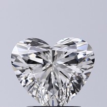 Lab Created 1.51 Carat G-VS1 Heart Shaped Diamond