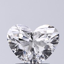 Lab Created 1.23 Carat D-VS2 Heart Shaped Diamond