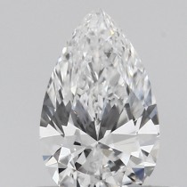 Lab Created 0.30 Carat D-VS1 Pear Shaped Diamond