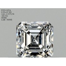 0.30 Carat F-SI1 Asscher Cut Natural Diamond 0.30 Carat F-SI1 Asscher Cut Natural Diamond