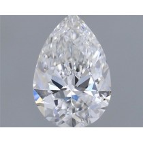 0.62 Carat E-VVS1 Pear Shaped Natural Diamond Certified By GIA