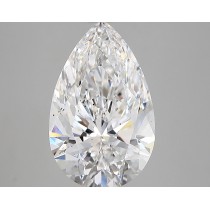 Lab Created 3.66 Carat D-VS2 Pear Shaped Diamond