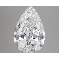 Lab Created 3.46 Carat D-VVS2 Pear Shaped Diamond