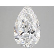 Lab Created 2.85 Carat E-SI1 Pear Shaped Diamond