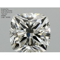 0.50 Carat K-VVS2 Cushion Cut Natural Diamond 0.50 Carat K-VVS2 Cushion Cut Natural Diamond