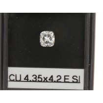 0.43 Carat E-SI1 Cushion Cut Natural Diamond