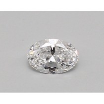 Lab Created 0.30 Carat D-SI1 Oval Diamond