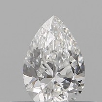 0.13 Carat F-SI1 Pear Shaped Natural Diamond