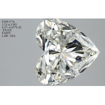 1.21 Carat J-SI1 Heart Shaped Natural Diamond