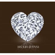 3.01 Carat D-VVS1 Heart Shaped Natural Diamond 3.01 Carat D-VVS1 Heart Shaped Natural Diamond