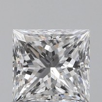 0.80 Carat D-SI1 Princess Cut Natural Diamond
