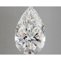 Lab Created 3.66 Carat E-VS1 Pear Shaped Diamond