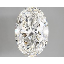 Lab Created 4.05 Carat G-VVS2 Oval Diamond