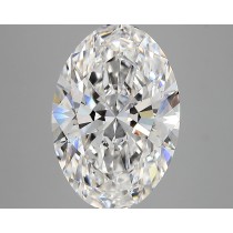 Lab Created 5.38 Carat D-VS2 Oval Diamond