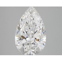 Lab Created 3.64 Carat D-VS1 Pear Shaped Diamond