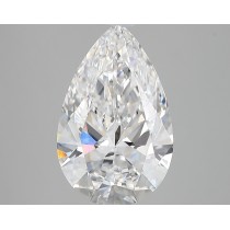 Lab Created 3.66 Carat D-VS1 Pear Shaped Diamond