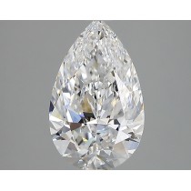 Lab Created 2.33 Carat D-VVS2 Pear Shaped Diamond
