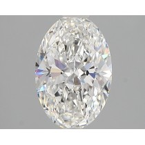 Lab Created 1.36 Carat F-VVS2 Oval Diamond