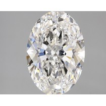 Lab Created 3.28 Carat F-VS1 Oval Diamond