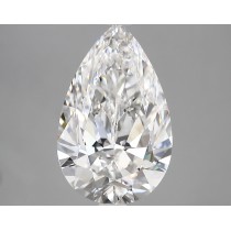 Lab Created 4.02 Carat E-VVS2 Pear Shaped Diamond