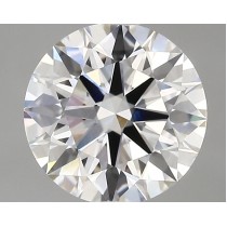 Lab Created 2.39 Carat D-VS1 Round Diamond