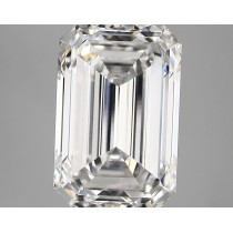 Lab Created 6.01 Carat F-VVS2 Emerald Cut Diamond