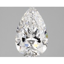 Lab Created 2.45 Carat D-VVS2 Pear Shaped Diamond