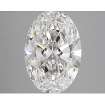 Lab Created 3.33 Carat D-VVS2 Oval Diamond