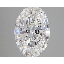 Lab Created 3.26 Carat D-VVS2 Oval Diamond