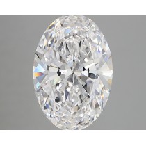 Lab Created 3.43 Carat D-VVS2 Oval Diamond