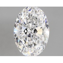 Lab Created 2.45 Carat D-VVS2 Oval Diamond