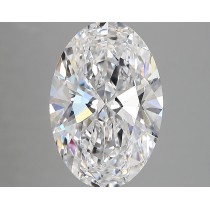 Lab Created 3.63 Carat D-VVS2 Oval Diamond
