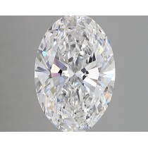 Lab Created 3.28 Carat D-VVS2 Oval Diamond