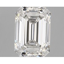 Lab Created 2.38 Carat F-VVS2 Emerald Cut Diamond