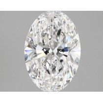 Lab Created 2.65 Carat D-VVS2 Oval Diamond