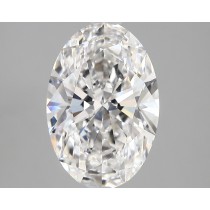 Lab Created 3.43 Carat D-VVS2 Oval Diamond